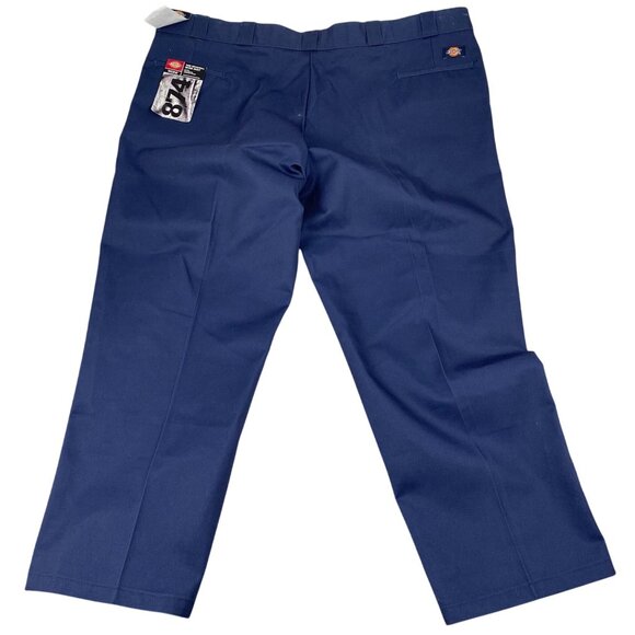 Dickies Men's 874 Work Pants 50X30 Navy Original Fit Polyester Cotton Durable - Picture 2 of 14